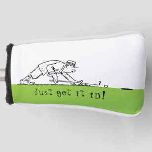 Golf Golfer Lining Up Putt Funny Putter Cover