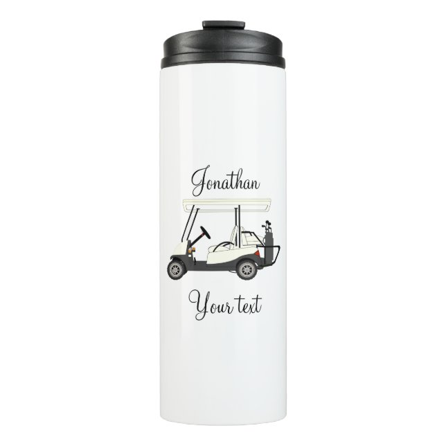 Golf Golfer Morning Travel Mug Thermal Tumbler (Front)