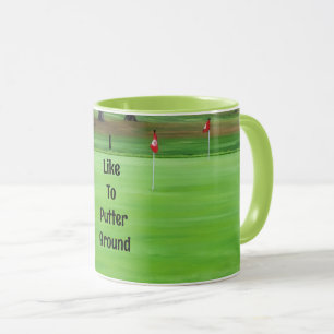 Golf Golfer Putting Green Golfing Mug Cup