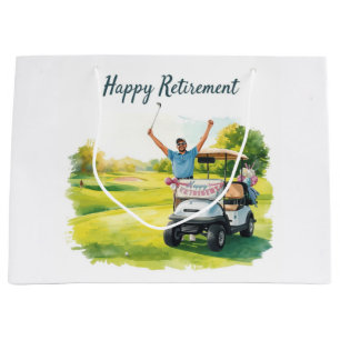 Golf Golfer retirement party in golf course Large Gift Bag
