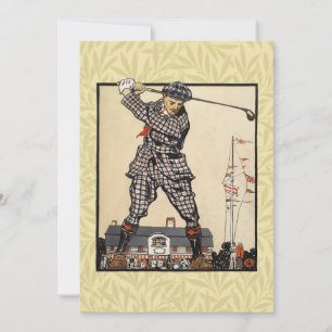 Golf Golfer Vintage Antique Golfing