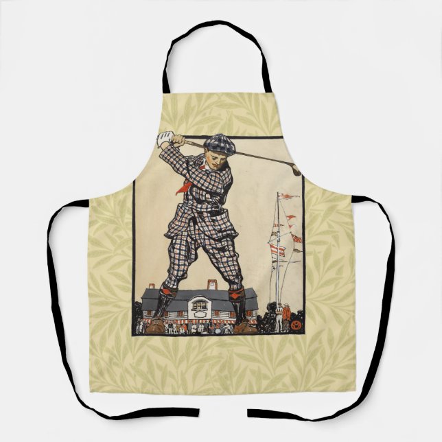 Golf Golfer Vintage Antique Golfing Apron (Front)