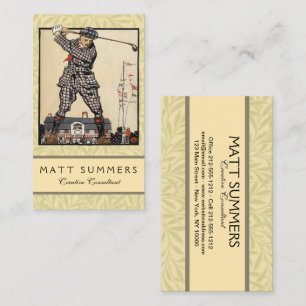 Golf Golfer Vintage Antique Golfing Business Card