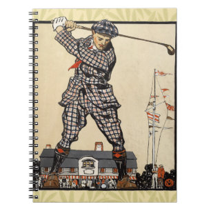 Golf Golfer Vintage Antique Golfing Notebook