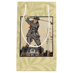 Golf Golfer Vintage Antique Golfing Small Gift Bag