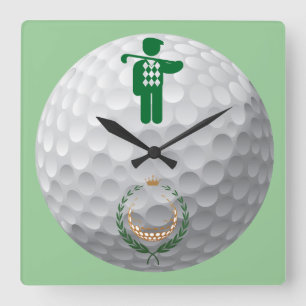 Golf golfing round wall clock