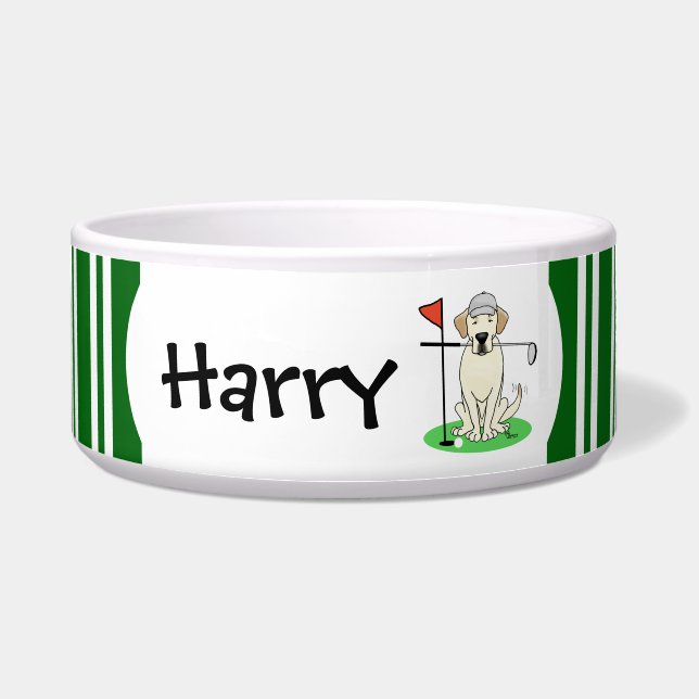 Golf Golfing Yellow Lab Labrador Retriever Dog (Front)