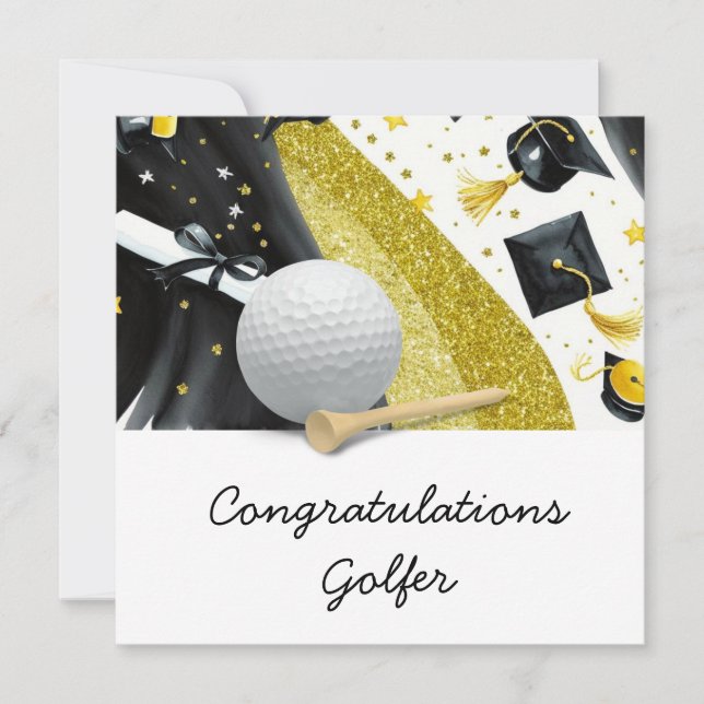 Golf Graduation Card – Congratulations Graduate (Front)