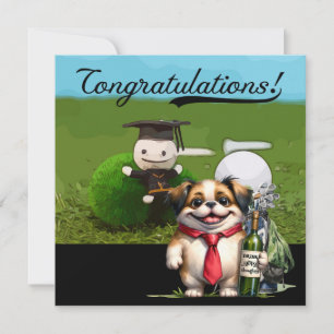 Golf Graduation Congratulations on Par for golfer Card