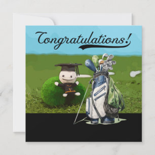 Golf Graduation Congratulations on Par for golfer Card