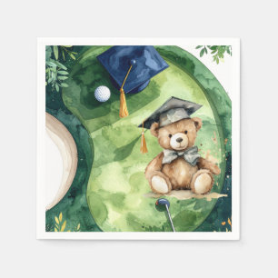 Golf Graduation Congratulations on putting green Napkin