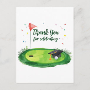 Golf Graduation Postcard