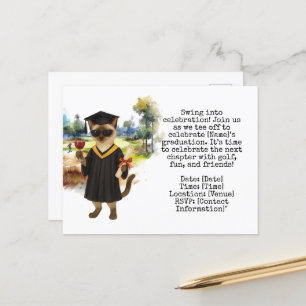 Golf Graduation themed  Postcard