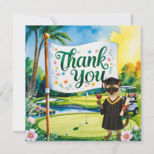 Golf Graduation themed  Thank You Card