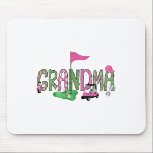 Golf Grandma Pink Hole In One Golf 1st Birthday Gi Mouse Mat
