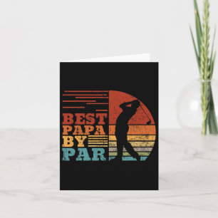 Golf Grandpa Dad Best Papa By Par Card