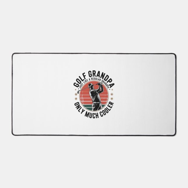 Golf Grandpa Just Like a Regular GrandpA (2) Desk Mat (Front)