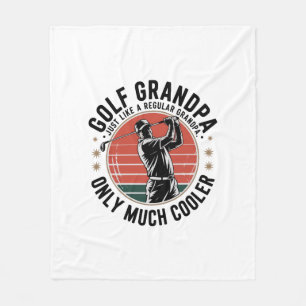 Golf Grandpa Just Like a Regular GrandpA (2) Fleece Blanket