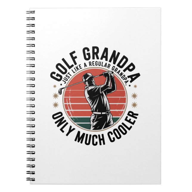 Golf Grandpa Just Like a Regular GrandpA (2) Notebook (Front)