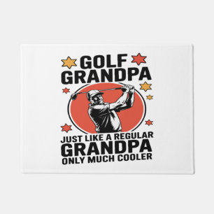Golf Grandpa Just Like a Regular Grandpa Doormat