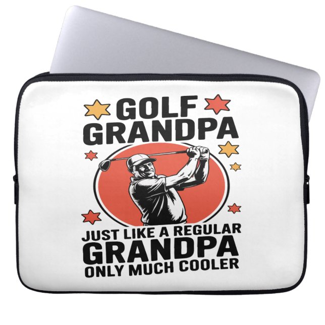 Golf Grandpa Just Like a Regular Grandpa Laptop Sleeve (Front)