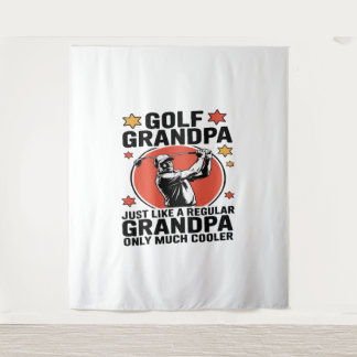 Golf Grandpa Just Like a Regular Grandpa Tapestry