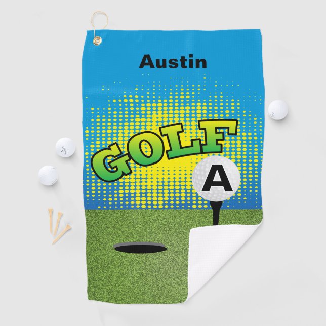 Golf Green Design - Monogram Towel (InSitu)