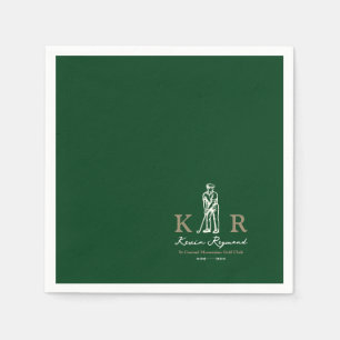Golf Green Golfer Paper Napkin