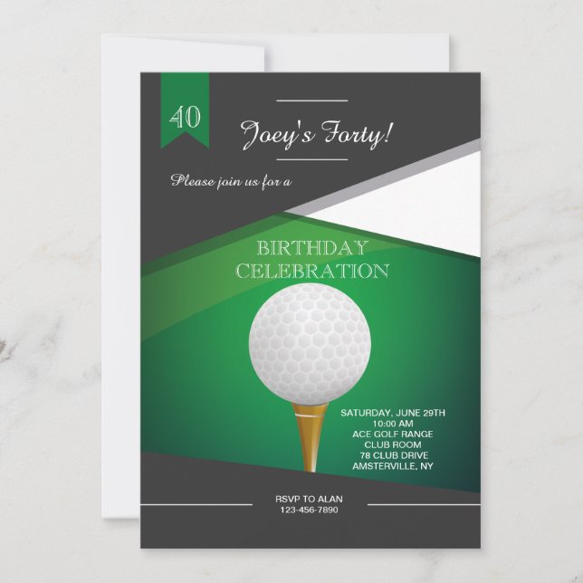 Golf Green Invitation (Front)