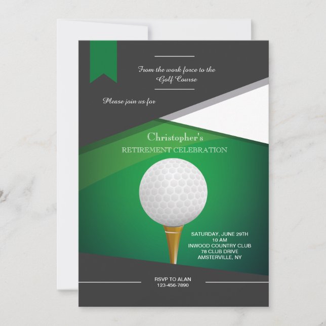 Golf Green Invitation (Front)