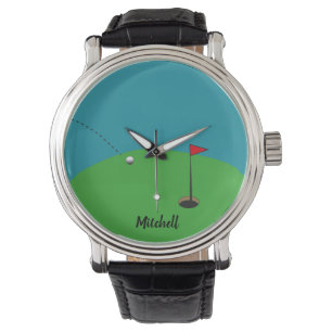Golf Green Personalised Watch