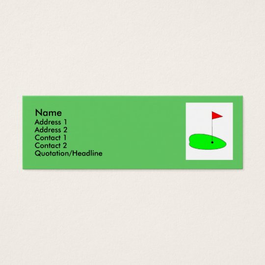 Golf green profile card