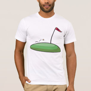 Golf Green Putting Hole with Flag 18 T-Shirt