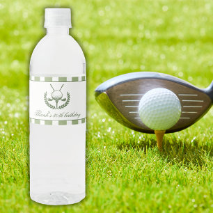 Golf Green Thir-Tee 30th Outdoor Adult Birthday Water Bottle Label