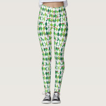 Golf Green White Argyle Pattern