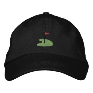 Golf Green with flag Embroidered Hat