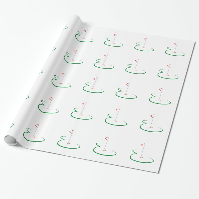 Golf Green Wrapping Paper (Unrolled)