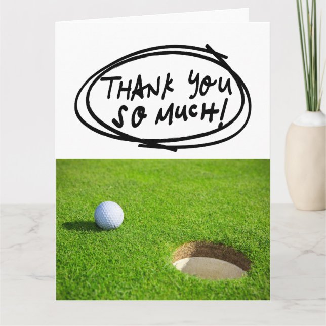 GOLF Greens Gratitude: Fairway Thank You Card (Front)