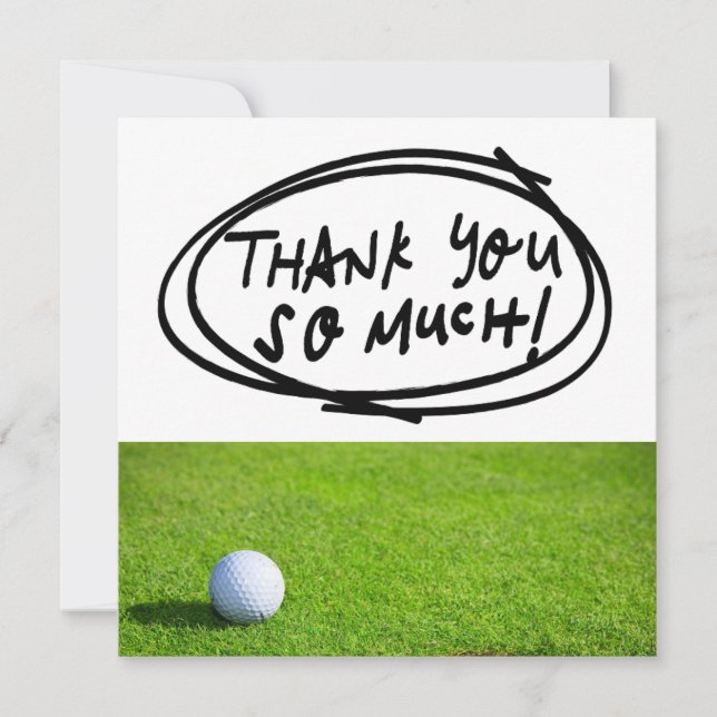 GOLF Greens Gratitude: Fairway Thank You Card (Front)