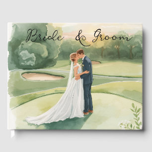 Golf guest book for golfer to sign