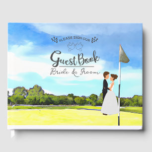 Golf guest book  for golfers Wedding Party