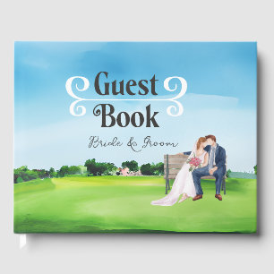 Golf guest book  for golfers Wedding Party