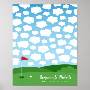 Golf Guest Book Poster - 50 Signatures