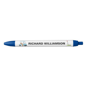 Golf Guy Cart Flag Personalised Name Pen
