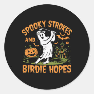 Golf Halloween Spooky Golf Player Golfertrick Or T Classic Round Sticker