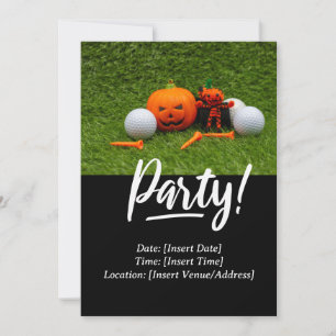 Golf  Halloween themed for golfer  Invitation
