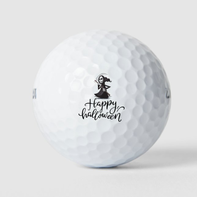Golf Halloween with ghost spooky scary Balls (Front)