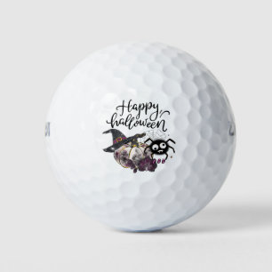 Golf Halloween with ghost spooky scary spider Balls