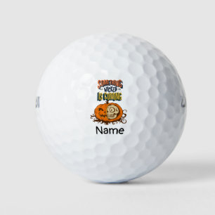 Golf Halloween with scary pumpkin spooky  Golf Balls