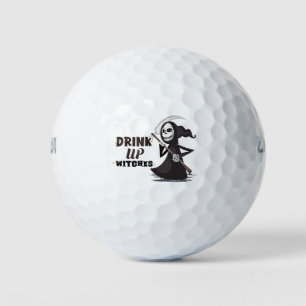 Golf Halloween with witch Golf Balls